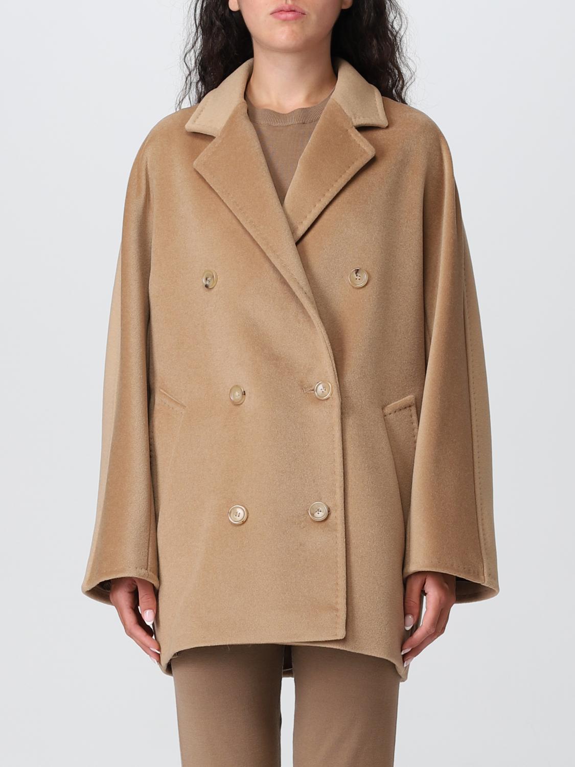 VIP【送料関税込】MAX MARA WOOL DOUBLE-BREASTED COAT Max Mara Women's Double Breasted Wool Coat Brown Long Jacket
