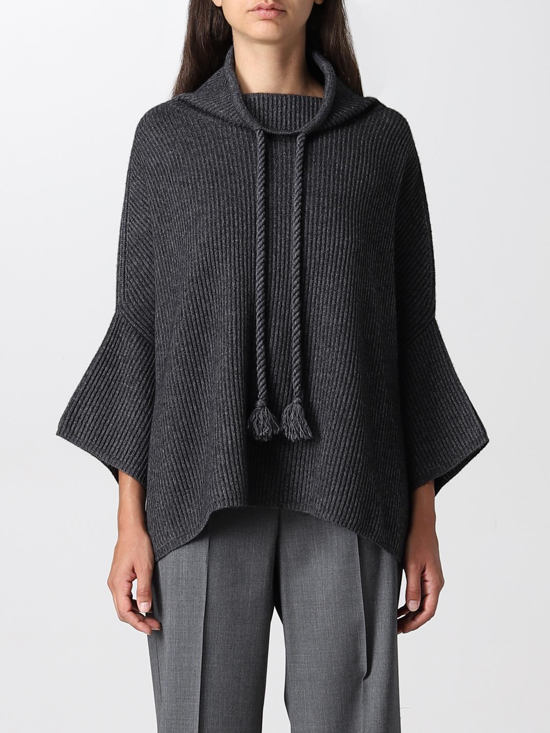 MAX MARA MANTELLA: Cappa Max Mara in lana e cashmere, Antracite - Img 1