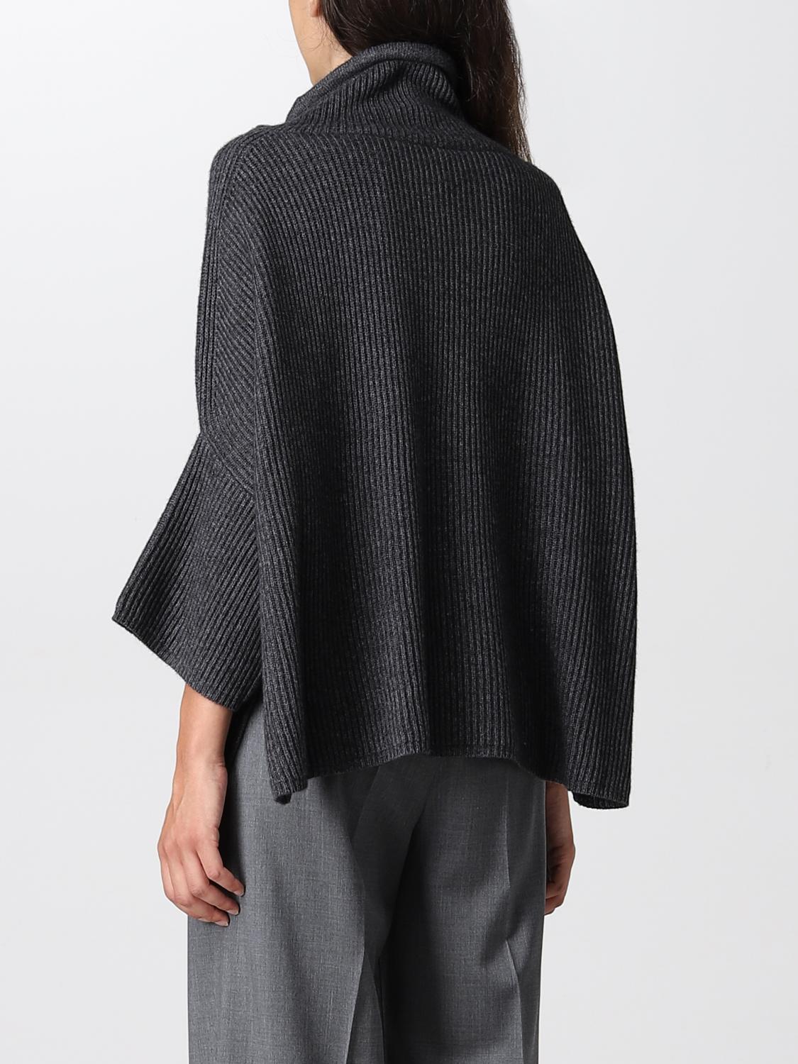 MAX MARA MANTELLA: Cappa Max Mara in lana e cashmere, Antracite - Img 3