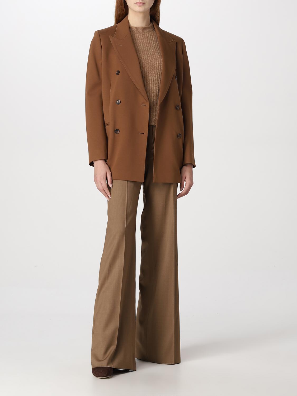 MAX MARA AMERICANA: Americana mujer Max Mara, Cuero - Img 2