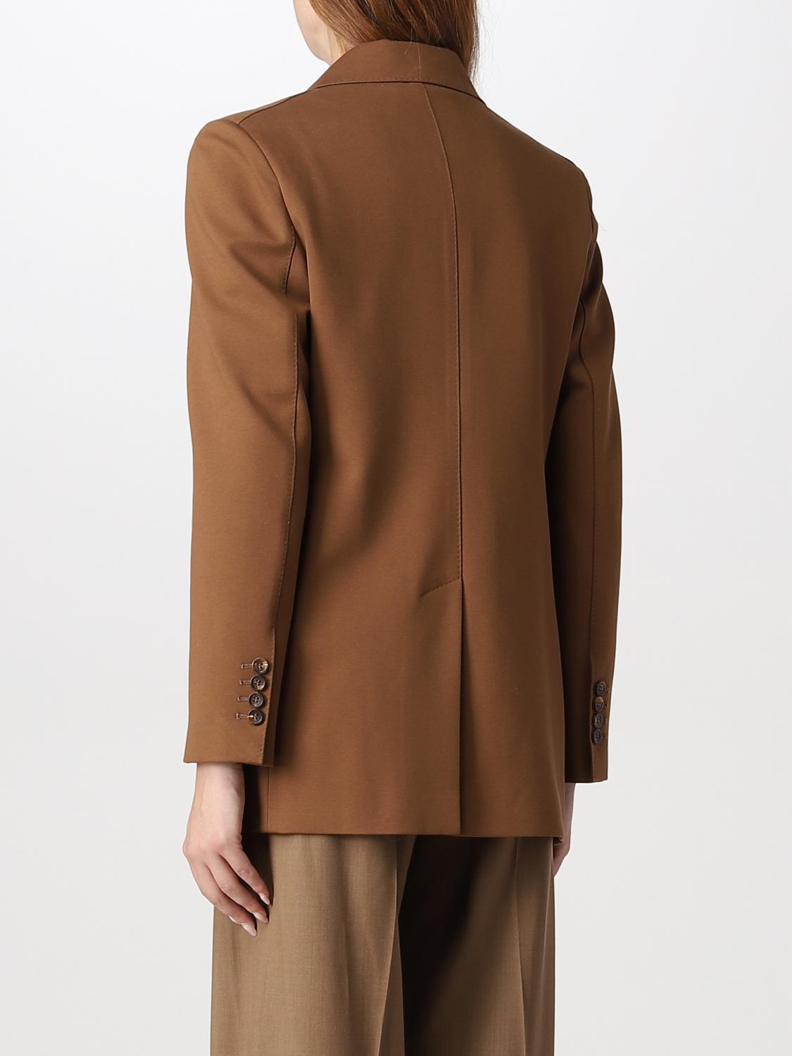 MAX MARA AMERICANA: Americana mujer Max Mara, Cuero - Img 3