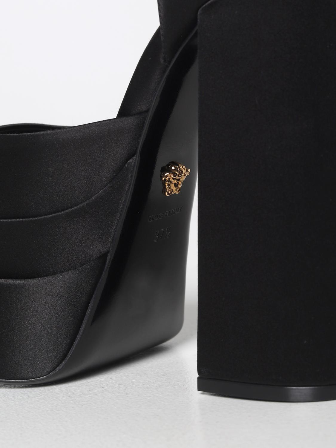VERSACE HIGH HEEL SHOES: Shoes women Versace, Black - Img 4