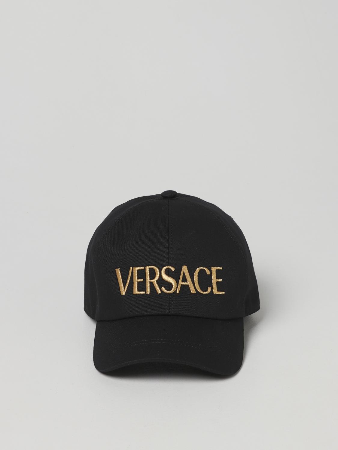 VERSACE: cotton hat - Black | Versace hat ICAP006A234764 online at