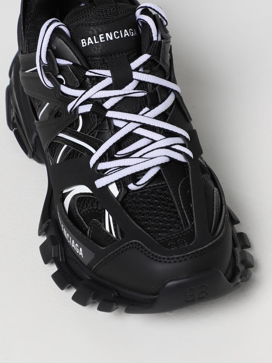 スニーカー BALENCIAGA Black Mesh And Rubber Track Sneakers BALENCIAGA: Track mesh and rubber sneakers - Black