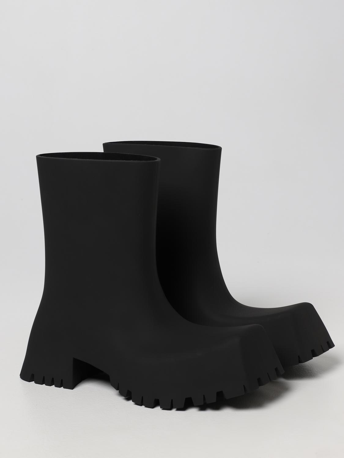 ミドルブーツ BALENCIAGA Women Boots 679326 W0FO8 1000 BLACK black Buy Balenciaga Wmns Trooper Rubber Boot 'Black' - 679326
