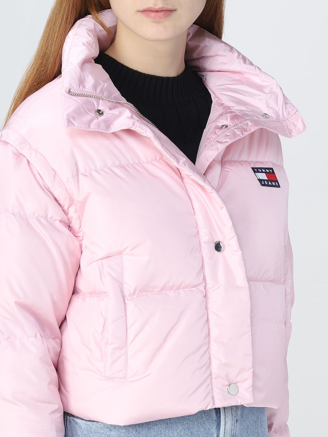 Denim Jacket Tommy Hilfiger Jeansjacke Damen Rosa Tommy Jeans 