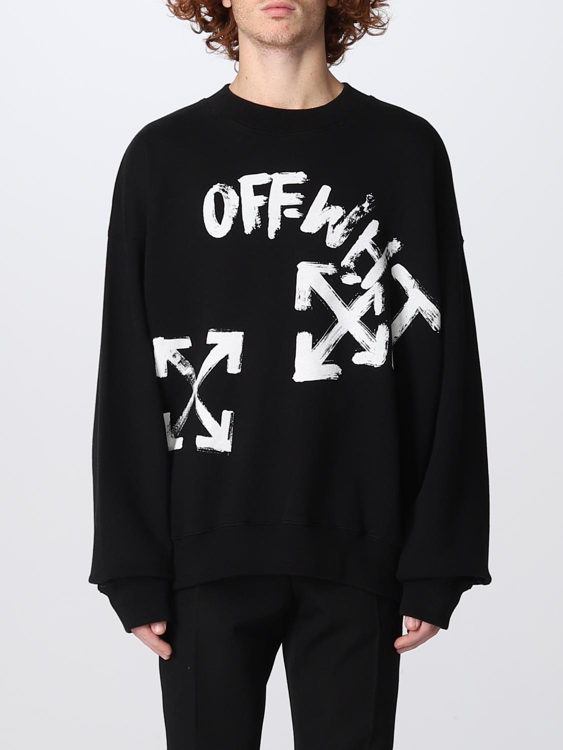 OFF-WHITE FELPA: Felpa Off-White con stampa frecce, Nero - Img 1