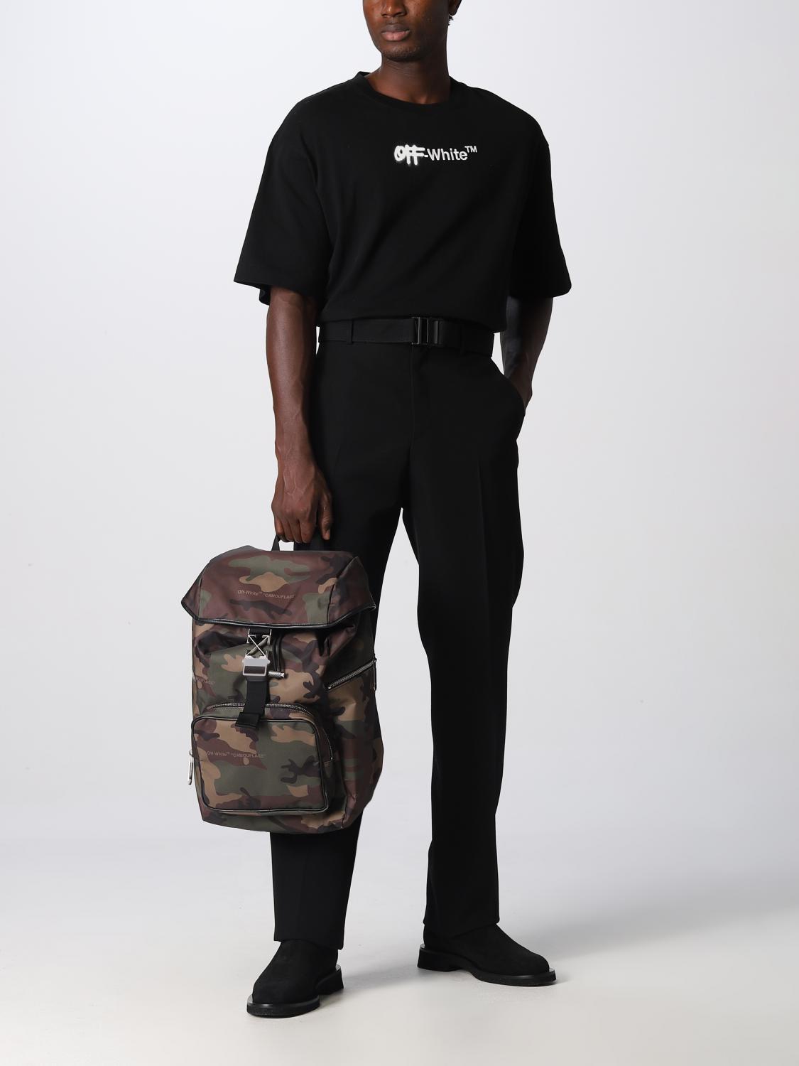 OFF-WHITE ZAINO: Zaino Off-White in nylon camouflage, Fantasia - Img 2