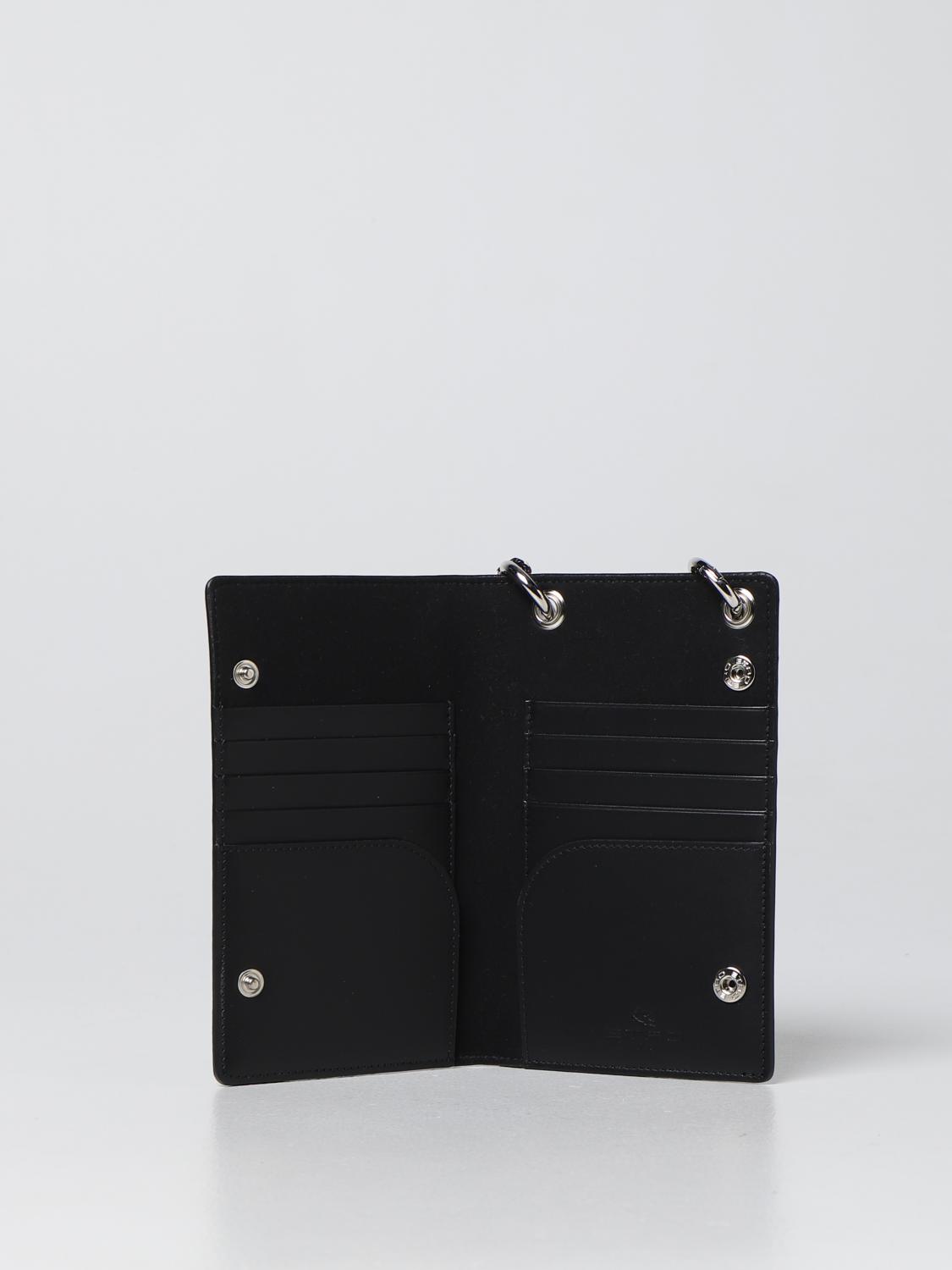 ETRO ACCESSORI TECH: Porta cellulare e carte di credito Etro con motivo Paisley, Nero - Img 5