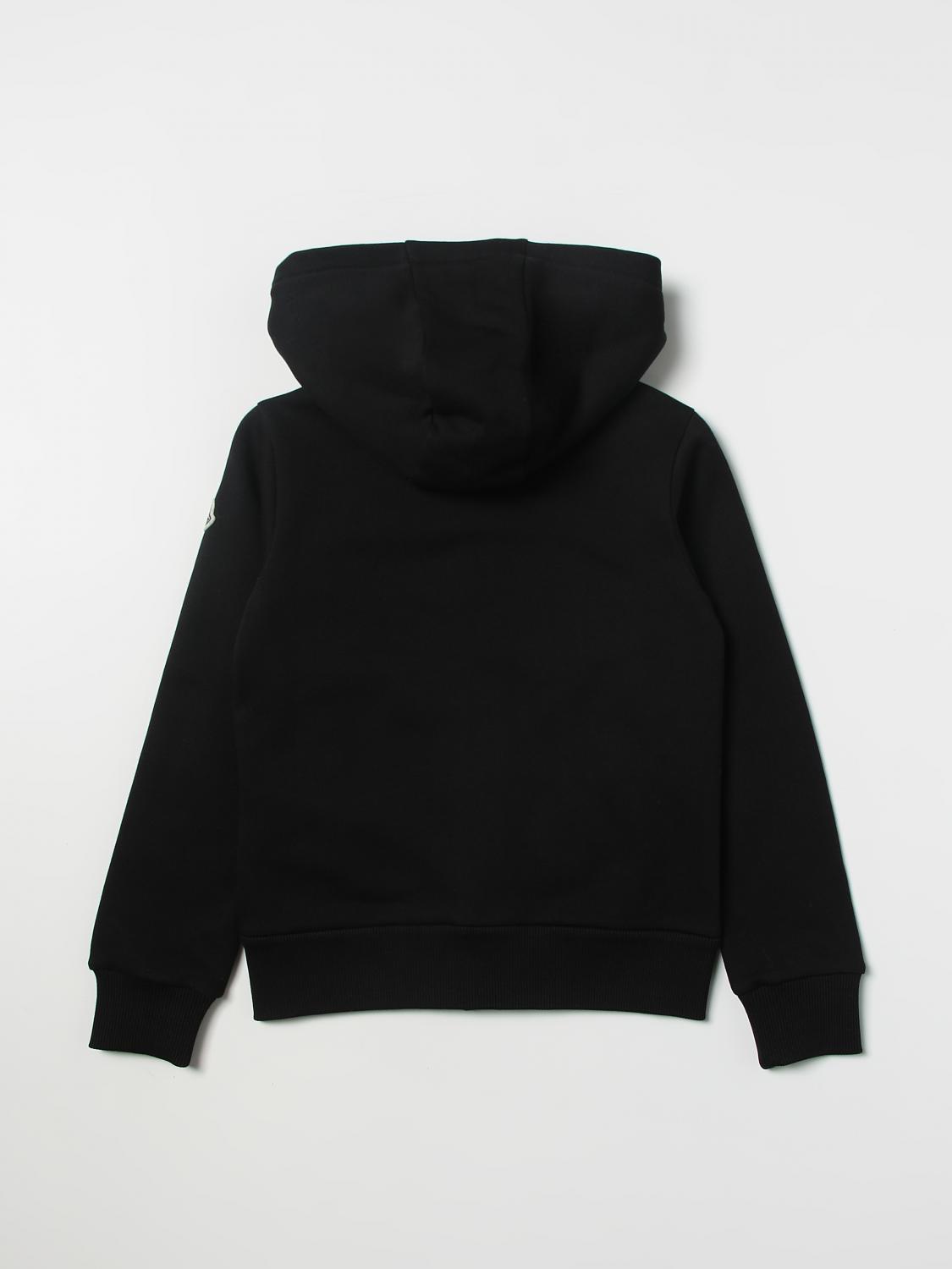 MONCLER PULLOVER: Moncler Reißverschluss-Sweatshirt mit Logo, Schwarz - Img 2
