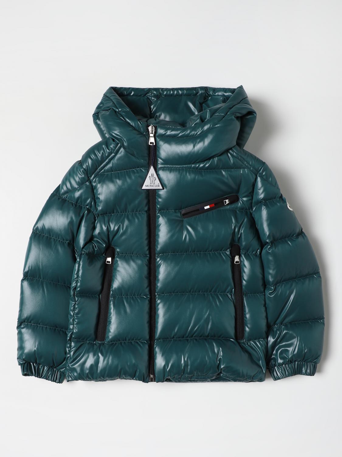 MONCLER JACKET: Moncler Loter hooded down jacket, Green - Img 1