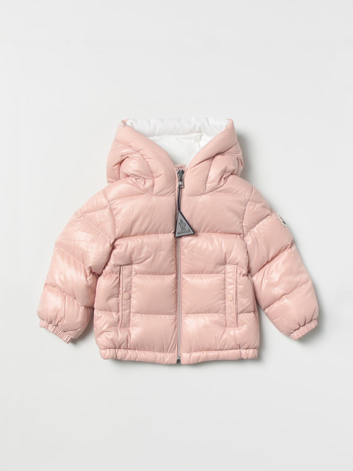 MONCLER JACKET: Moncler Salzman down jacket with hood, Pink - Img 1