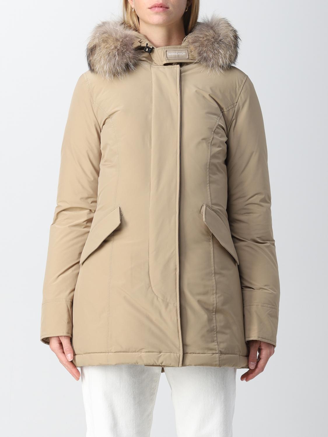WOOLRICH CAPPOTTO: Parka Luxury Arctic Woolrich con pelliccia amovibile, Kaki - Img 1
