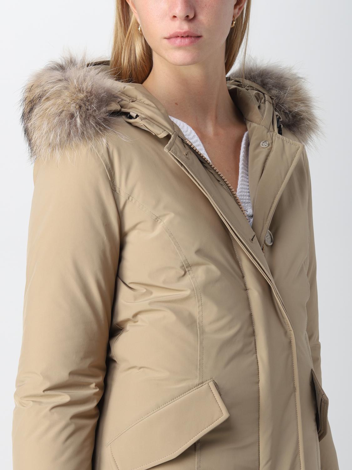 WOOLRICH CAPPOTTO: Parka Luxury Arctic Woolrich con pelliccia amovibile, Kaki - Img 4