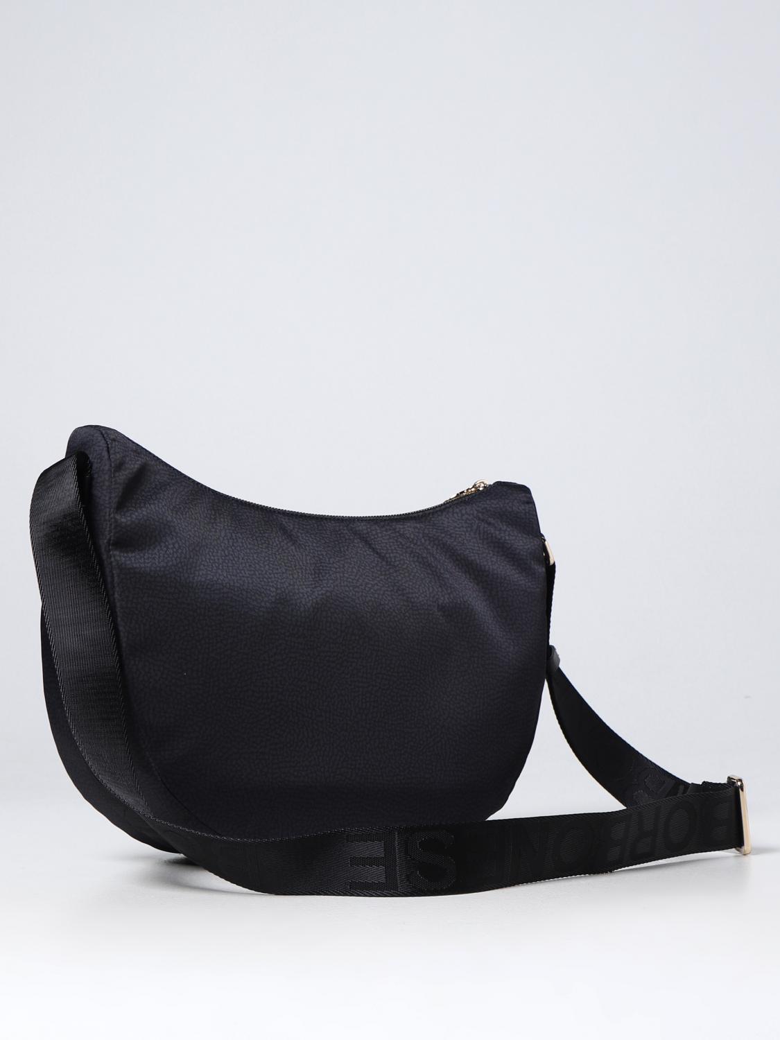 BORBONESE BORSA A TRACOLLA: Borsa Luna M Borbonese in nylon riciclato , Nero - Img 2