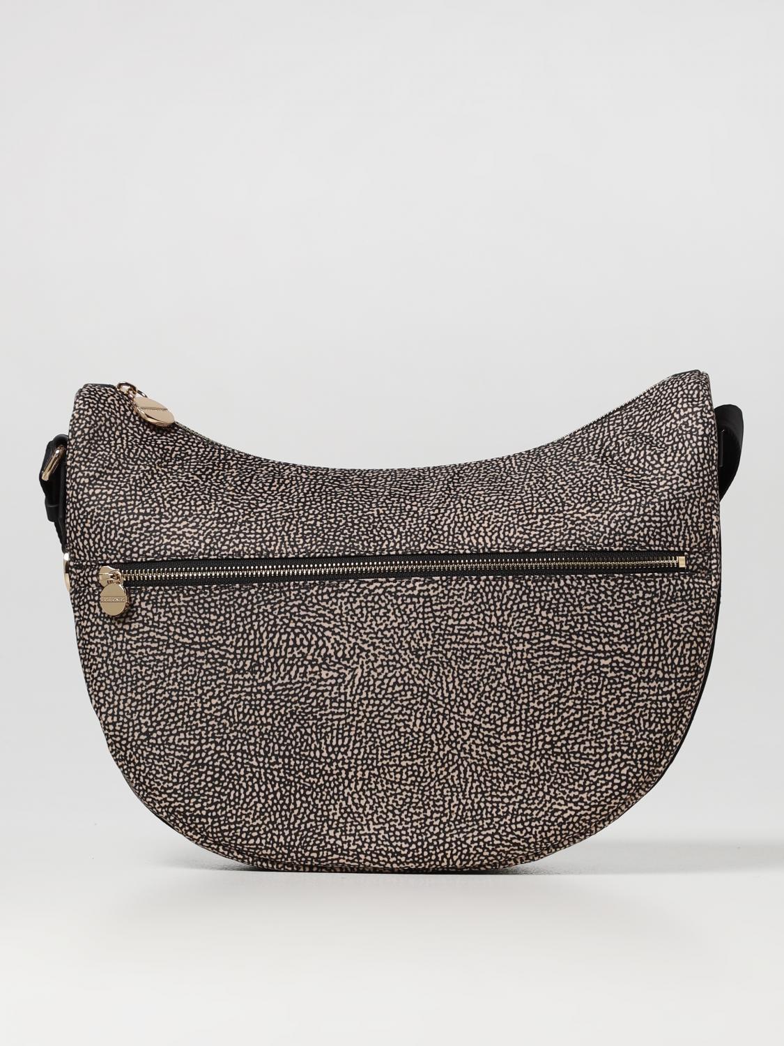 BORBONESE UMHÄNGETASCHE: Borbonese Damen Schultertasche, Natural - Img 1