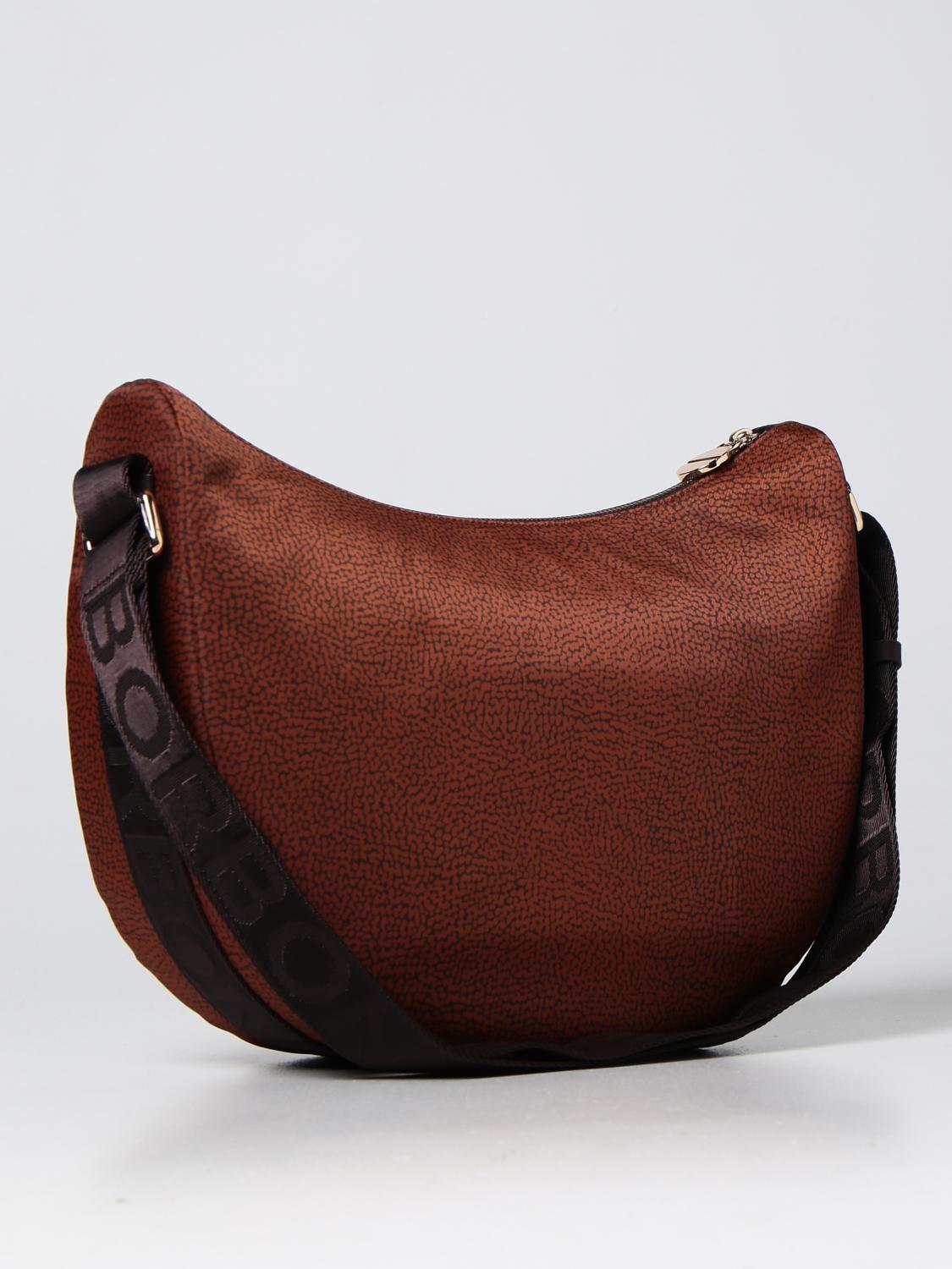 BORBONESE BORSA A TRACOLLA: Borsa Luna M Borbonese in nylon riciclato , Mattone - Img 2