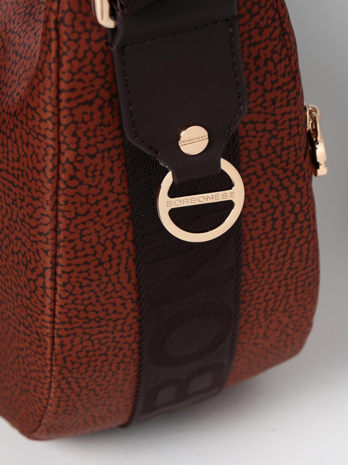 BORBONESE BORSA A TRACOLLA: Borsa Luna M Borbonese in nylon riciclato , Mattone - Img 3