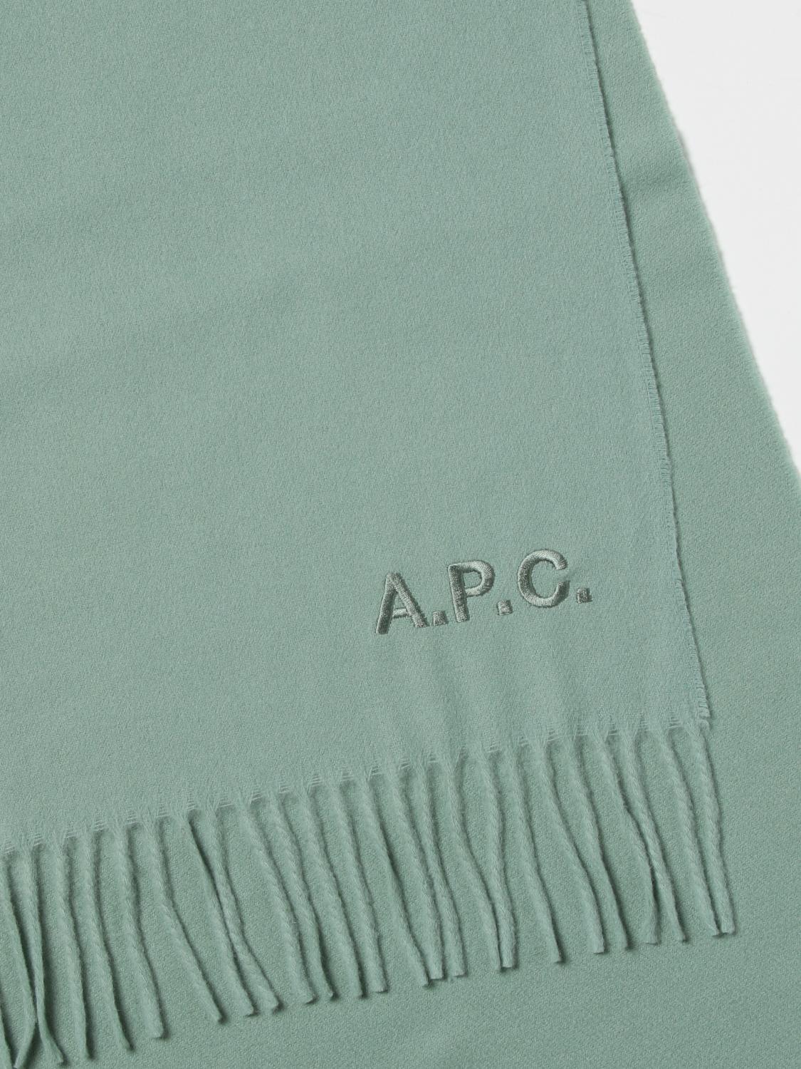 A.P.C. SCIARPA: Sciarpa A.P.C. in lana vergine, Verde - Img 3