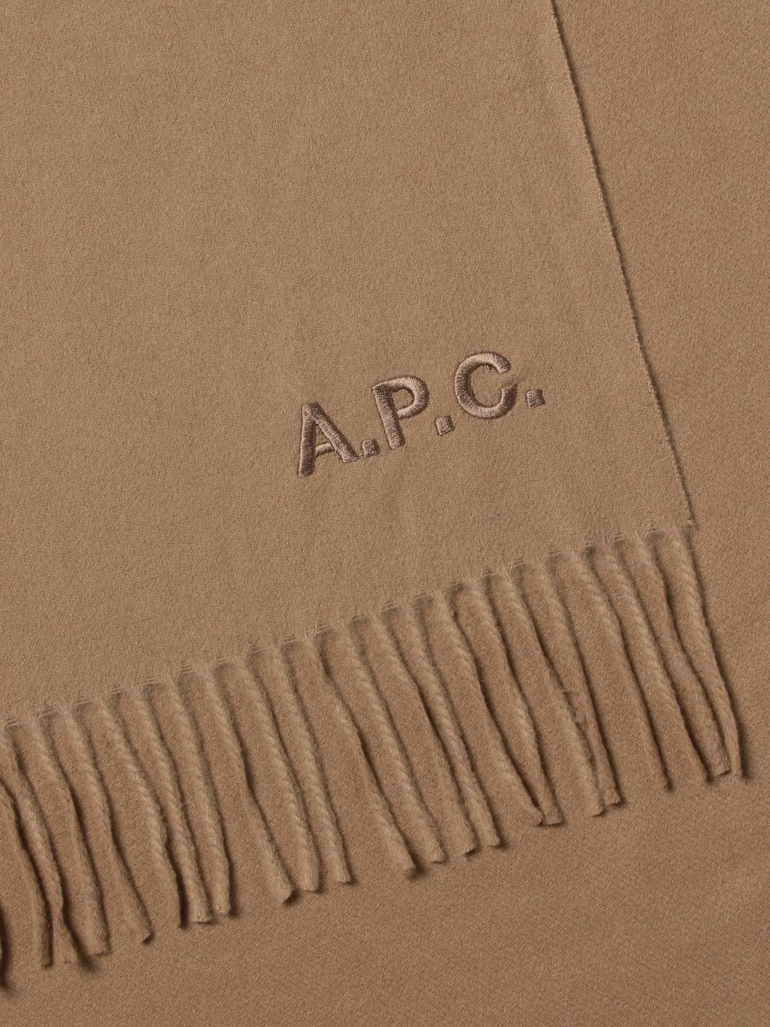 A.P.C. SCARF: Scarf men A.P.C., Camel - Img 3
