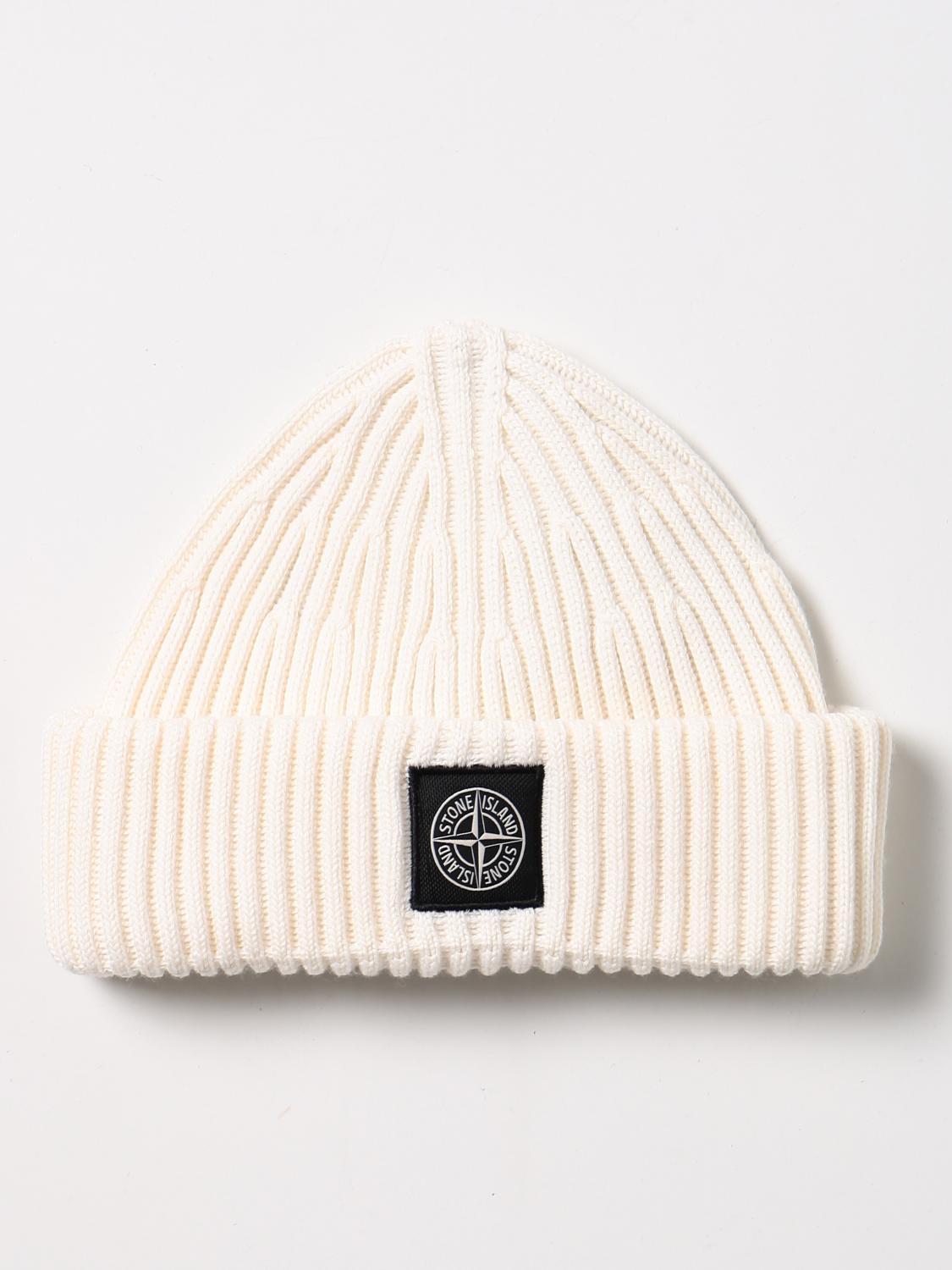 STONE ISLAND: wool hat - White | Stone Island hat N22C3