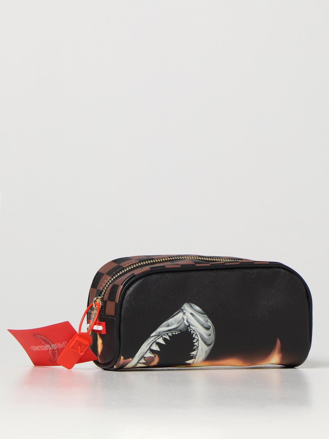 SPRAYGROUND BORSA: Astuccio Sprayground in pelle vegana, Marrone - Img 2