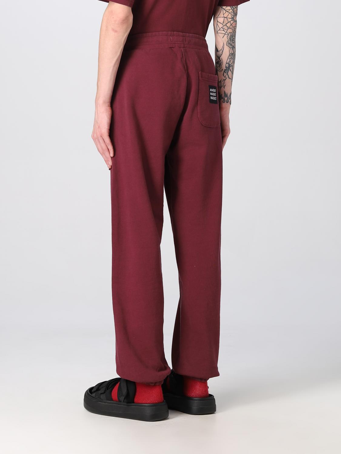 MARKET PANTS: Pants men Market, Burgundy - Img 3