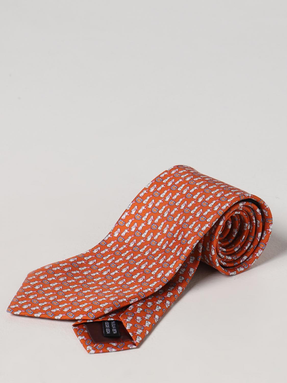 Ferragamo Tie men - Orange | 350784 | GIGLIO.COM
