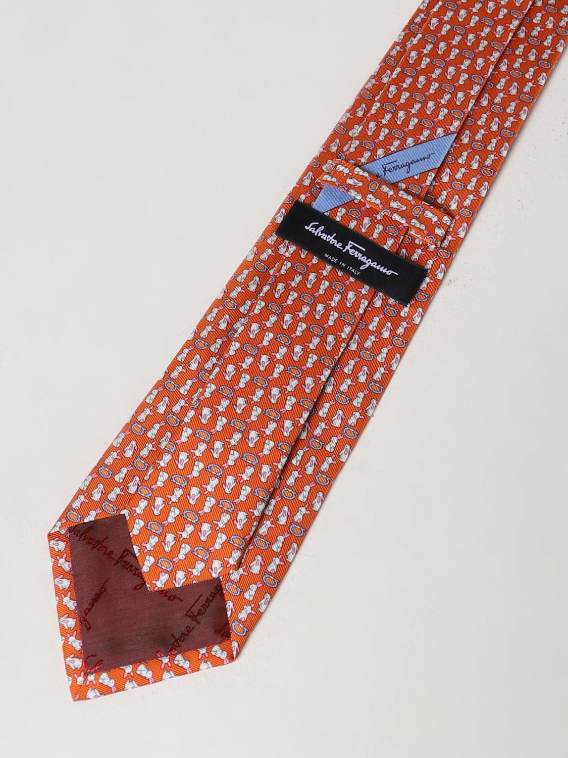 Ferragamo Tie men - Orange | 350784 | GIGLIO.COM