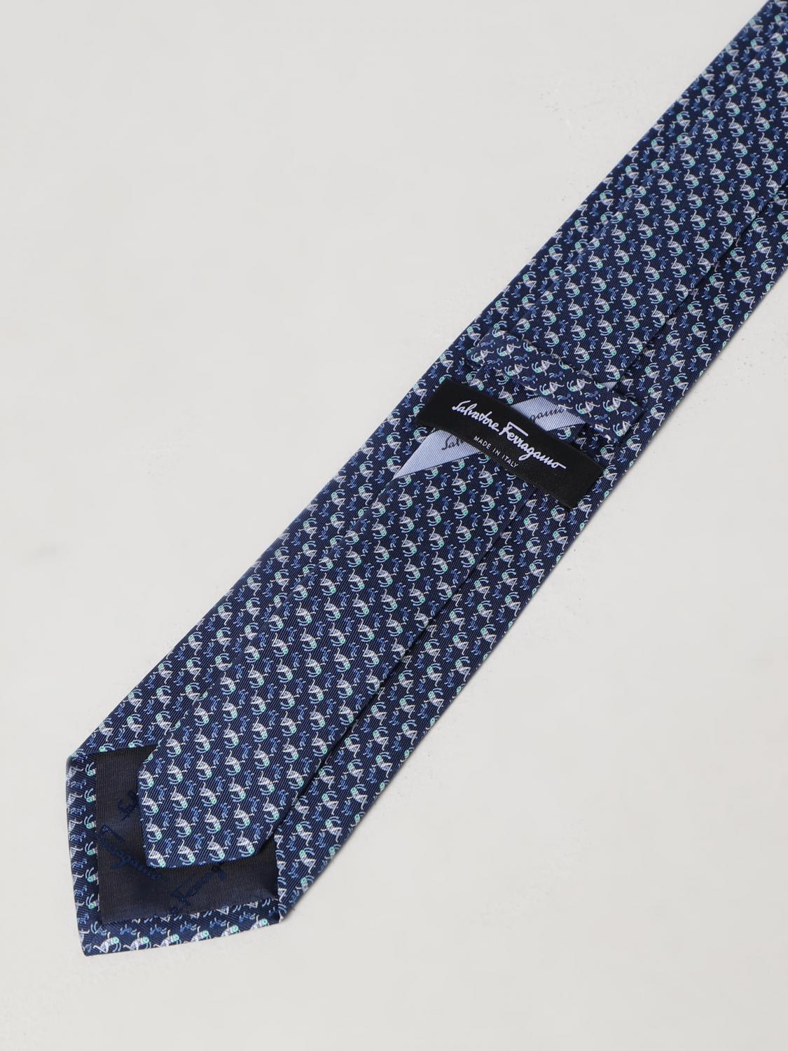 FERRAGAMO TIE: Tie men Ferragamo, Blue - Img 2
