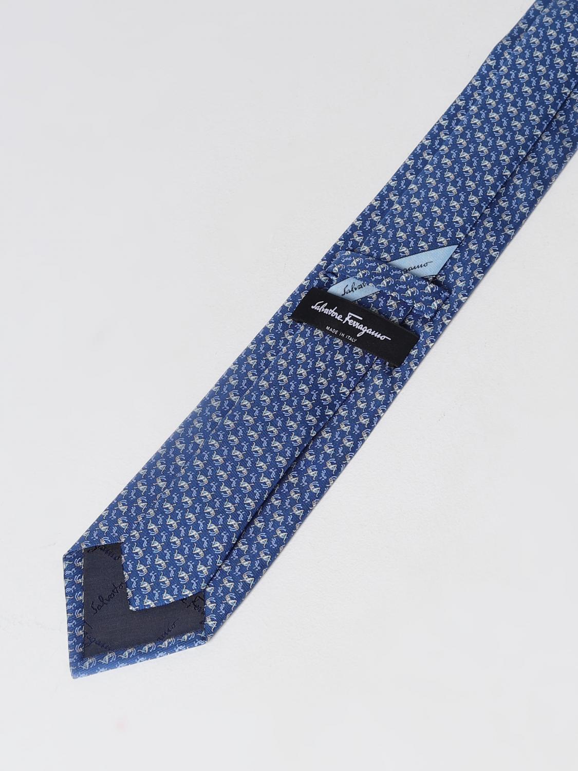 FERRAGAMO CRAVATTA: Cravatta Ferragamo in seta jacquard, Azzurro - Img 2