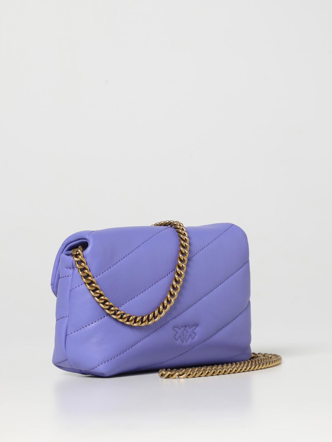 PINKO BORSA MINI: Borsa Love Bag Puff Pinko in nappa trapuntata, Viola - Img 2