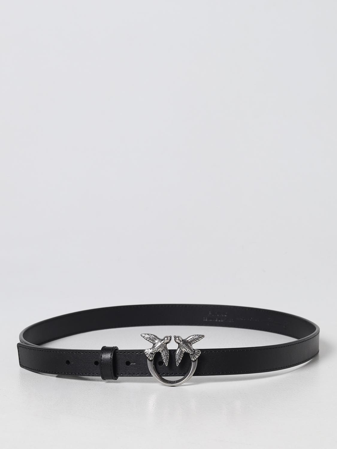 PINKO CINTURA: Cintura Love Berry Pinko in pelle, Nero 1 - Img 1