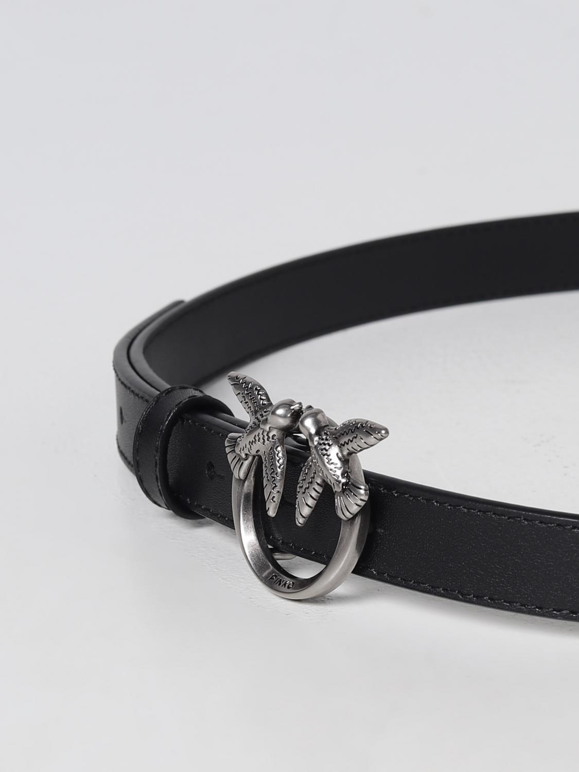 PINKO CINTURA: Cintura Love Berry Pinko in pelle, Nero 1 - Img 2
