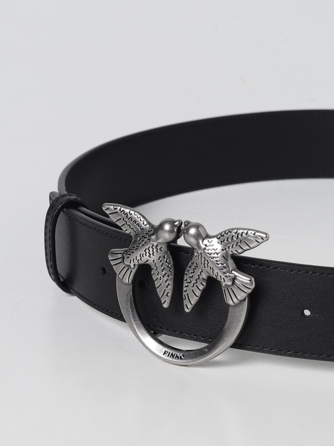 PINKO CINTURA: Cintura Love Berry Pinko in pelle, Nero 1 - Img 2