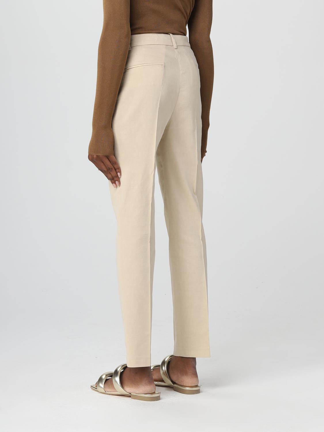 PINKO PANTALONI: Pantalone Pinko in misto lino stretch, Beige - Img 2