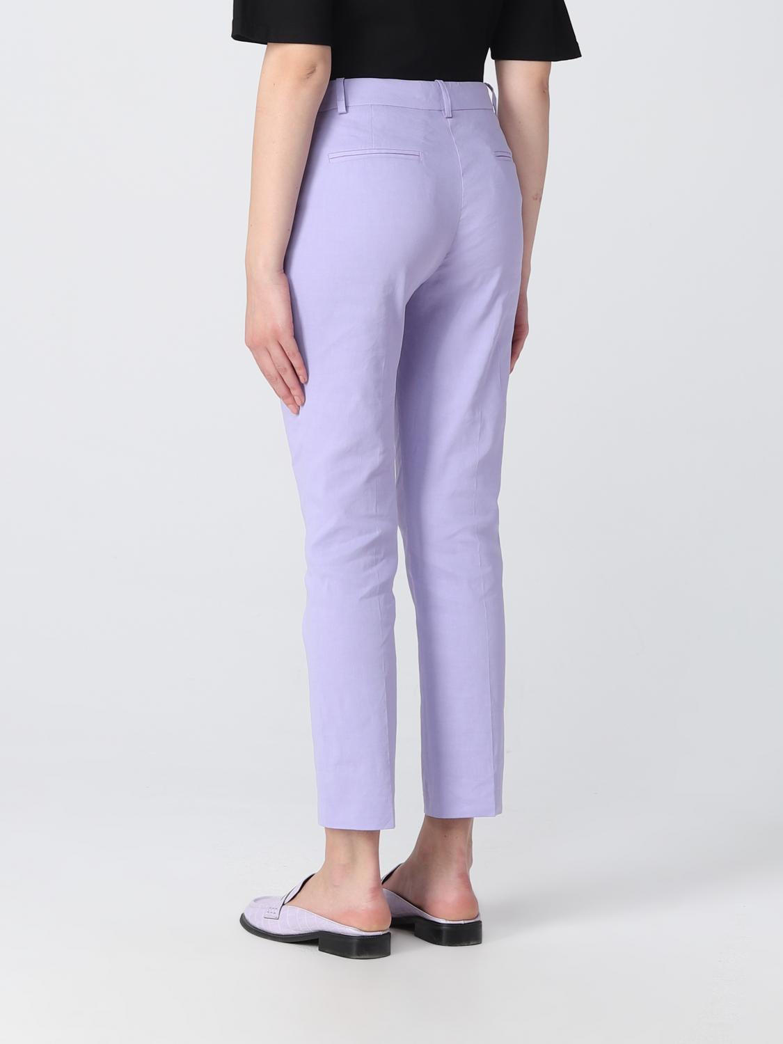 PINKO PANTALONI: Pantalone Pinko in misto lino stretch, Glicine - Img 2