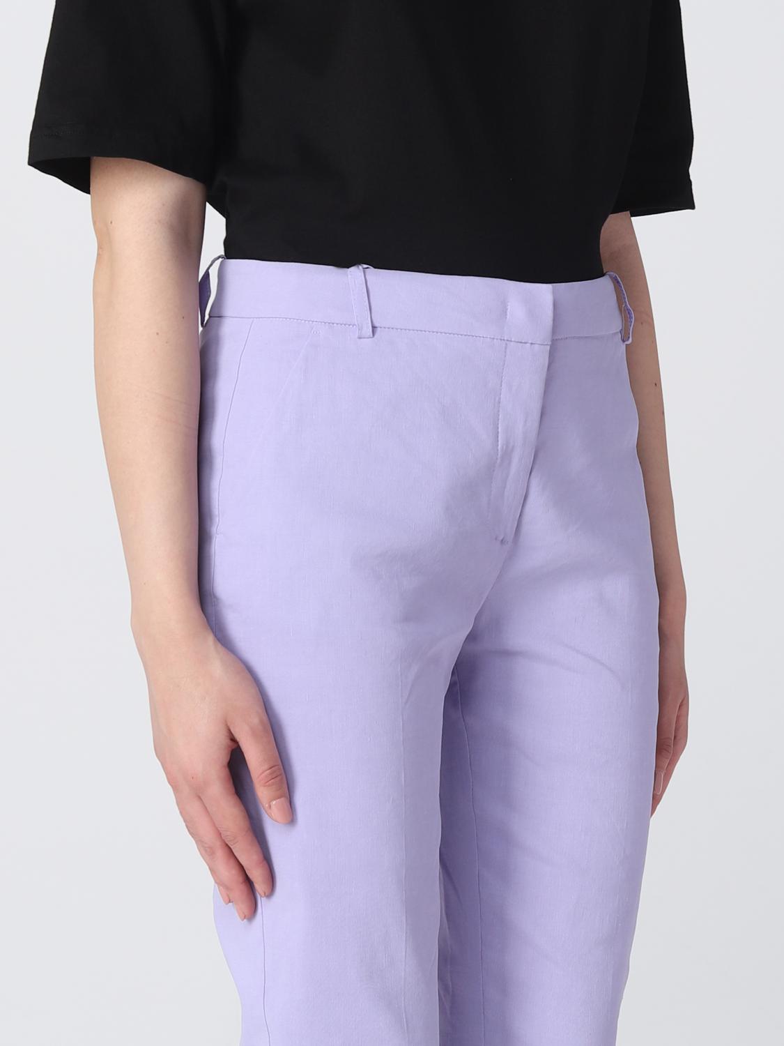 PINKO PANTALONI: Pantalone Pinko in misto lino stretch, Glicine - Img 3