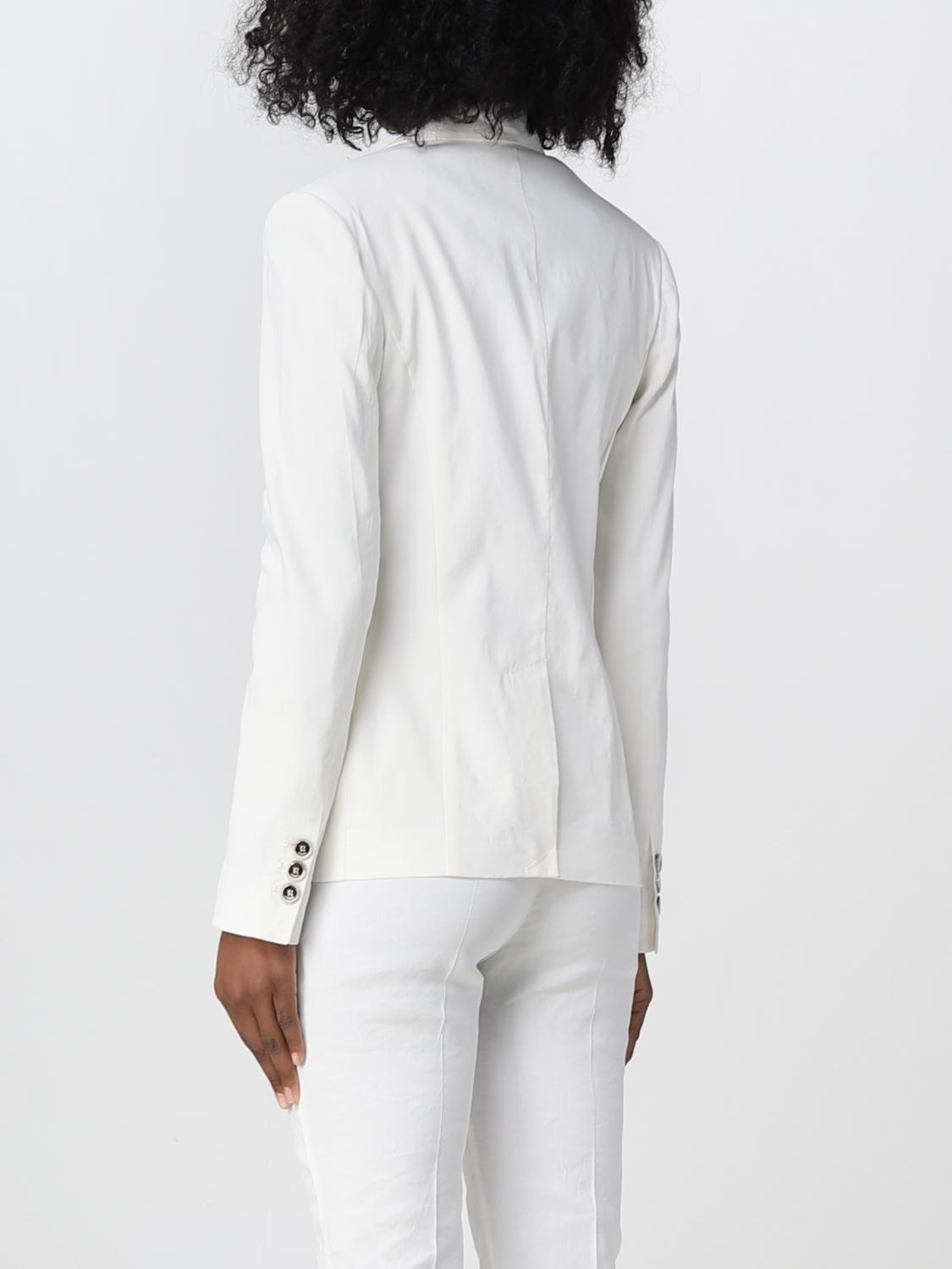 PINKO GIACCA: Blazer Equilibrato Pinko in misto lino, Bianco - Img 3