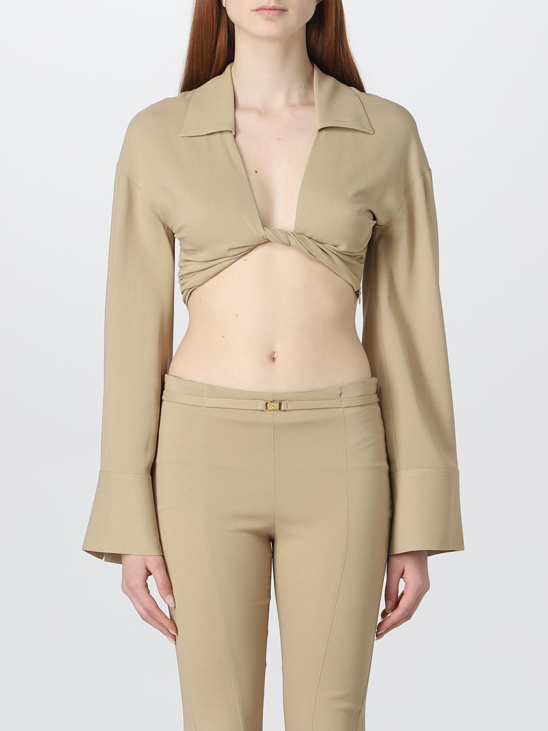 BLUMARINE CAMICIA: Camicia Blumarine in misto viscosa, Beige - Img 1
