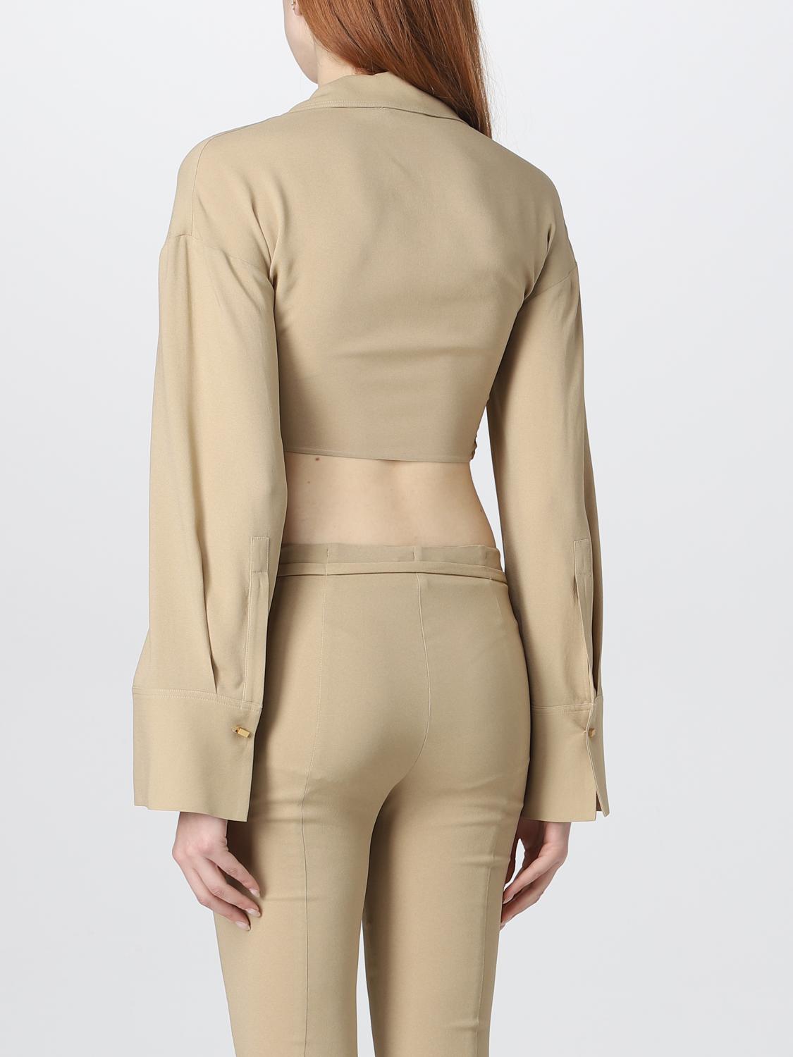BLUMARINE CAMICIA: Camicia Blumarine in misto viscosa, Beige - Img 3