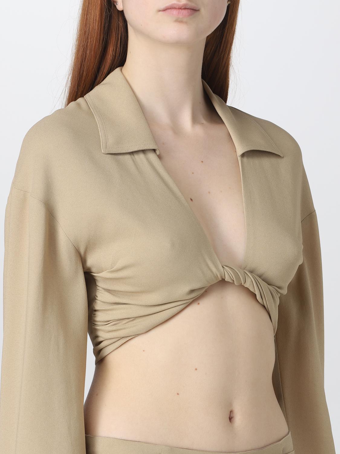 BLUMARINE CAMICIA: Camicia Blumarine in misto viscosa, Beige - Img 5