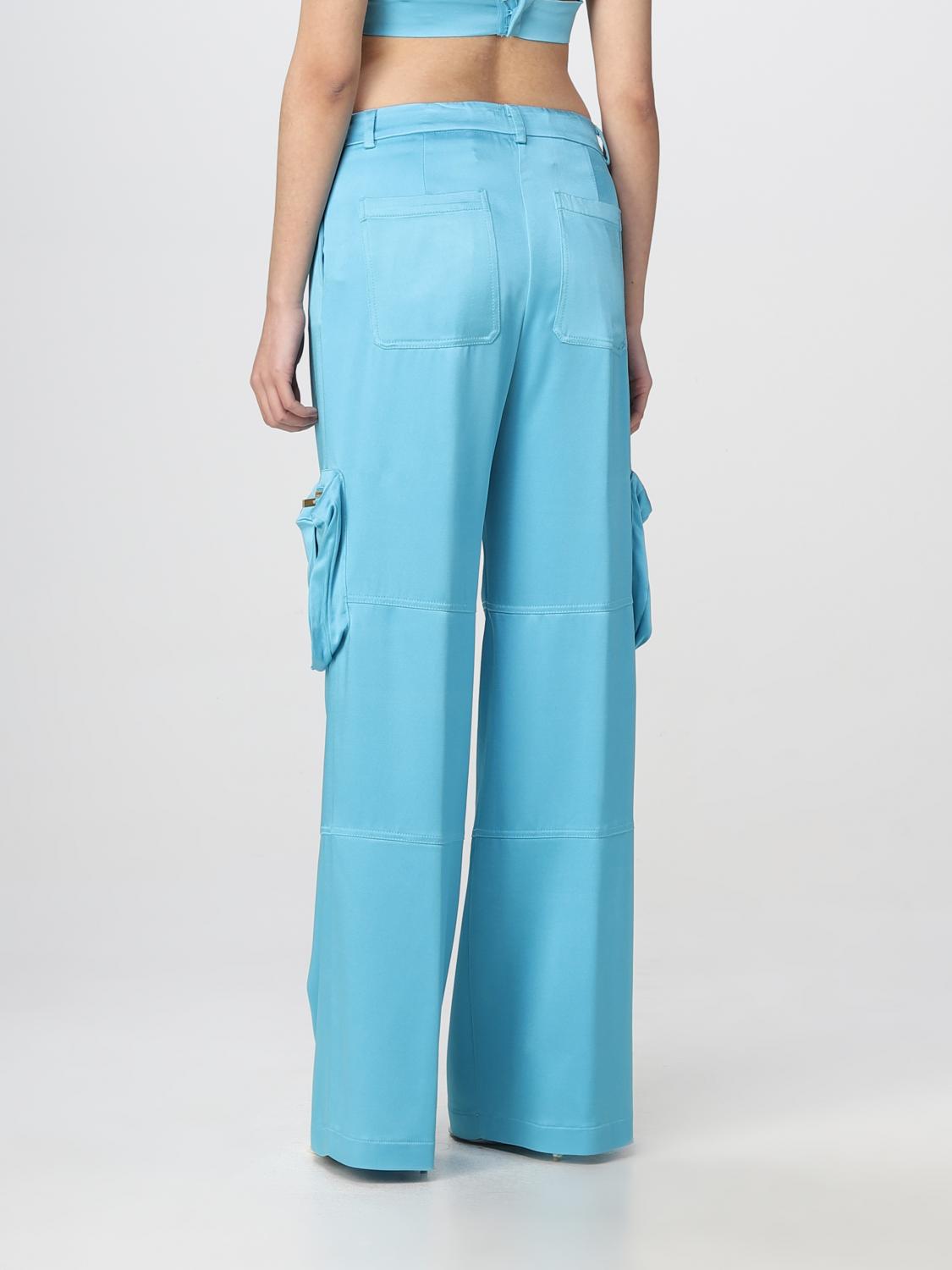 BLUMARINE PANTALONI: Pantalone Blumarine in raso, Turchese - Img 3