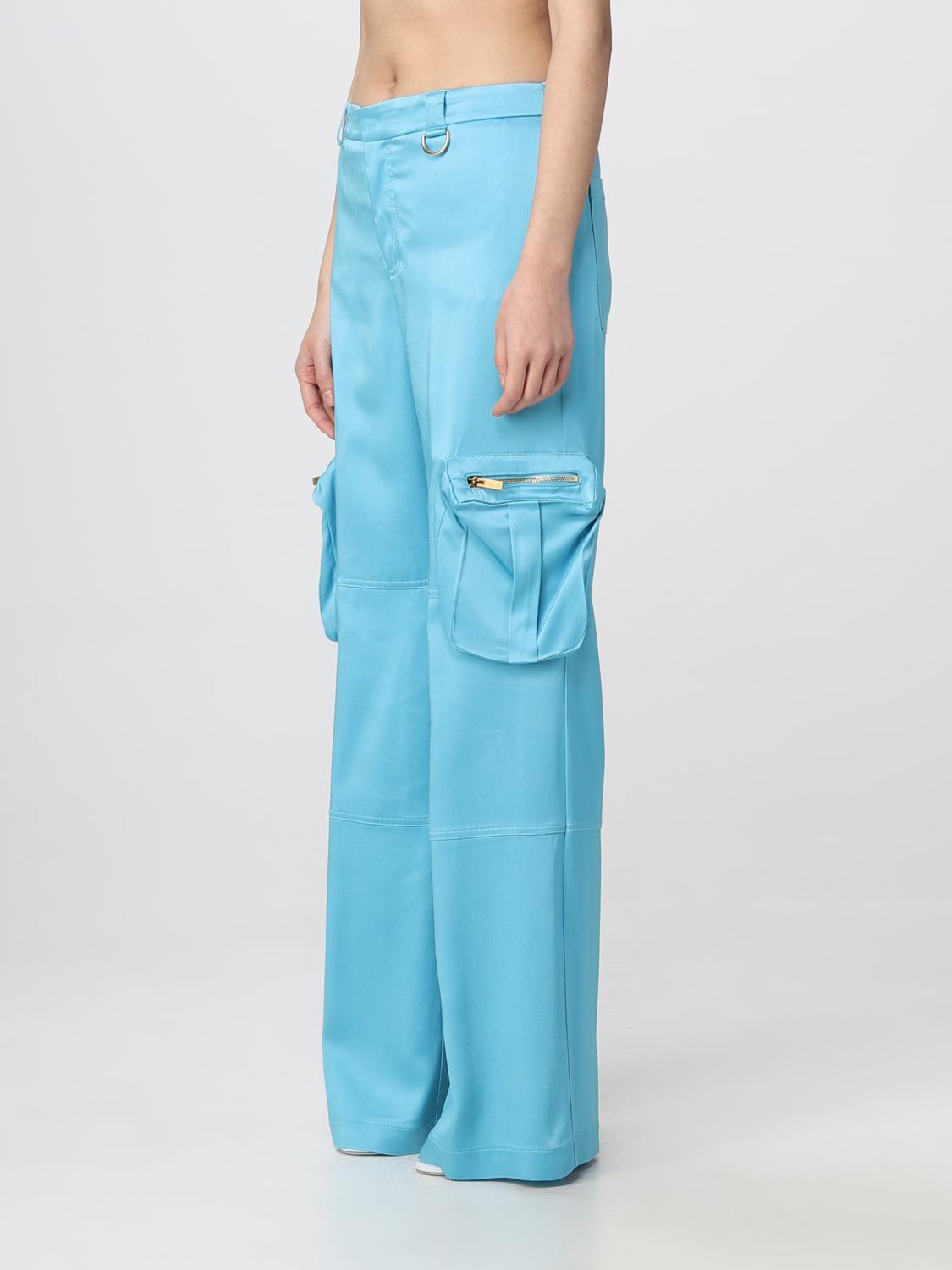 BLUMARINE PANTALONI: Pantalone Blumarine in raso, Turchese - Img 4