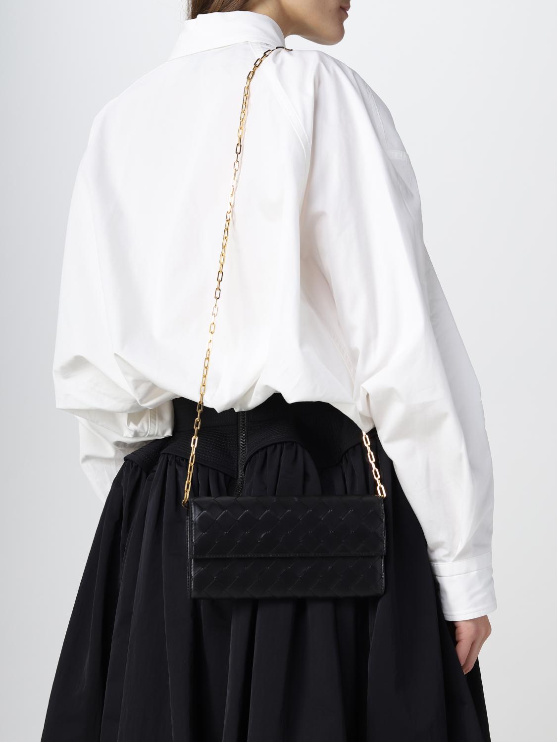 BOTTEGA VENETA MINI BAG: Shoulder bag woman Bottega Veneta, Black - Img 2