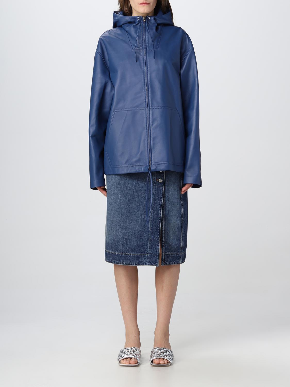 BOTTEGA VENETA JACKET: Bottega Veneta leather jacket, Blue - Img 1