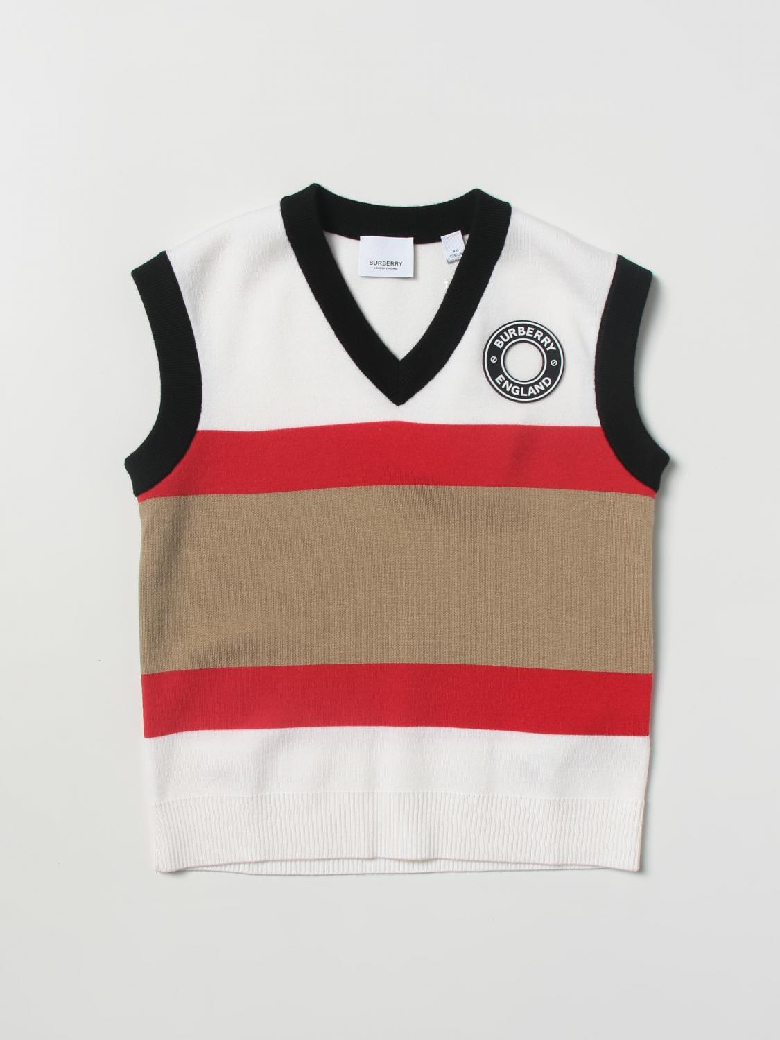 BURBERRY WESTE: Pullover kinder Burberry, Yellow Cream - Img 1