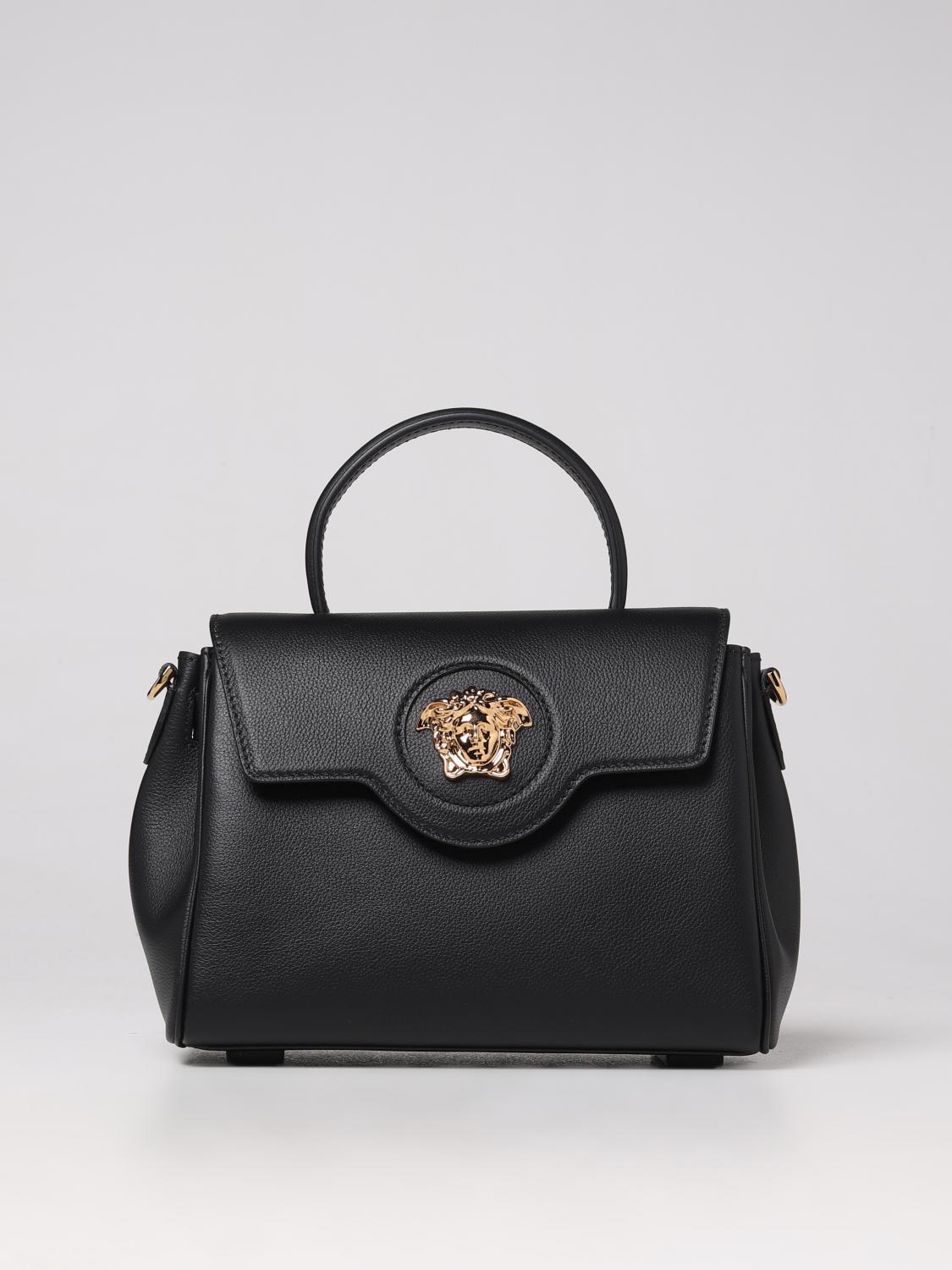 VERSACE HANDBAG: Versace bag in grained leather, Black - Img 1