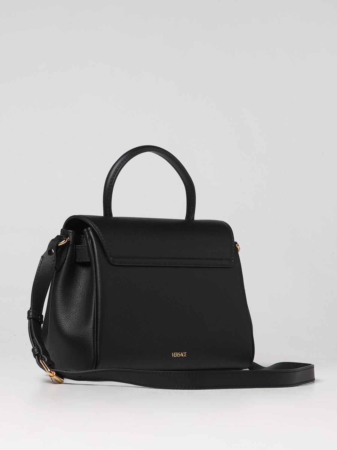 VERSACE HANDBAG: Versace bag in grained leather, Black - Img 3