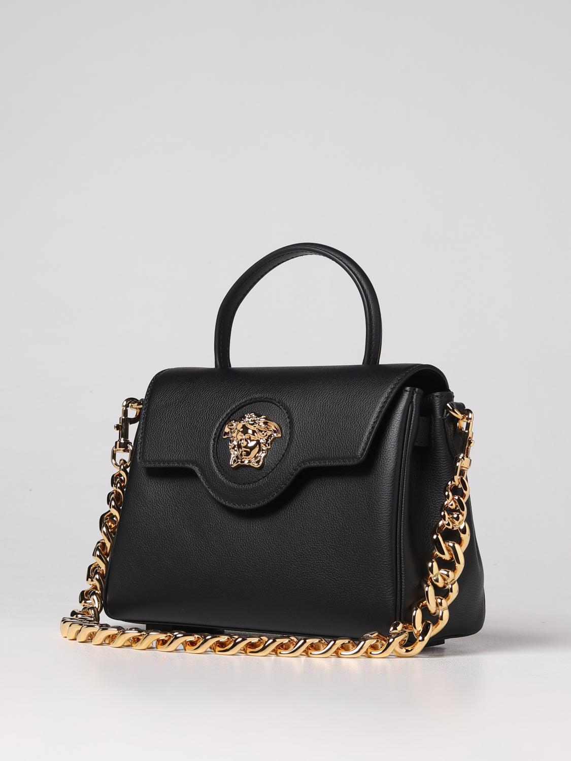 VERSACE HANDBAG: Versace bag in grained leather, Black - Img 4